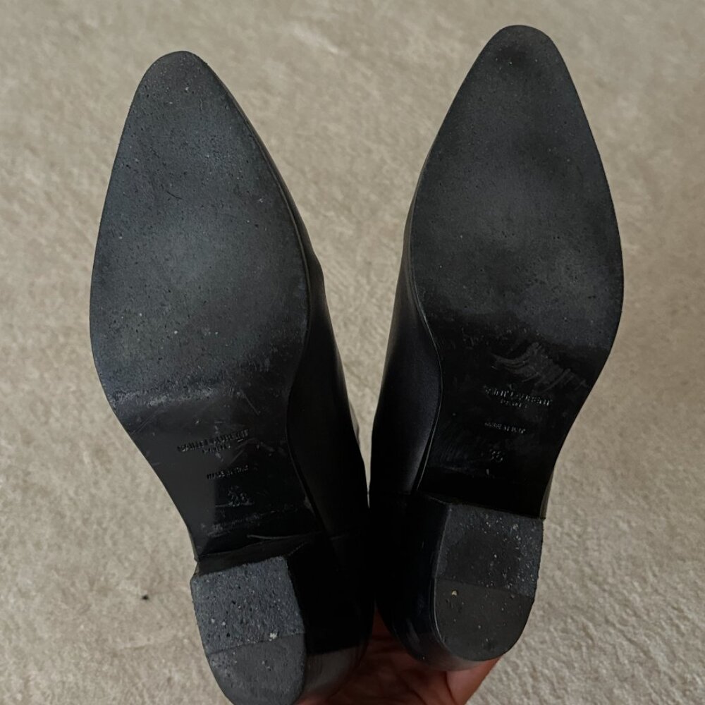 Black Leather Saint Laurent Chelsea Boots - Picture 5 of 6